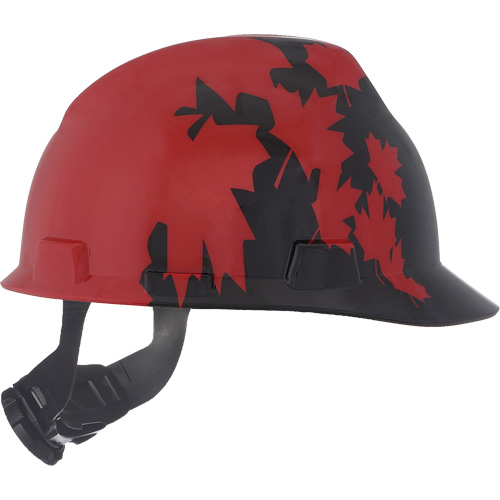 Casque sp&eacute;cialis&eacute; V-Gard, Suspension Rochet, Noir/Rouge Nassau Supply
