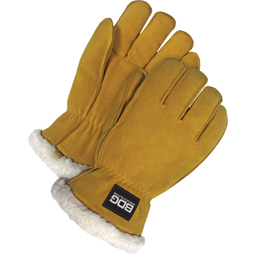 Gants de conducteur, Moyen, Paume en Cuir de daim refendu, Tissu-laine Nassau Supply