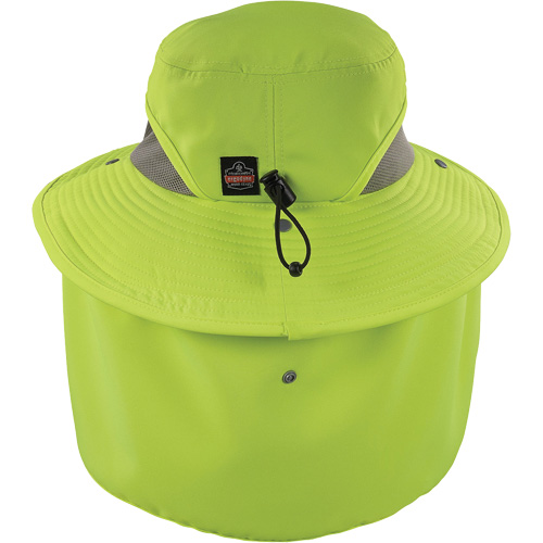 Chapeau de garde forestier 8934 Chill-Its avec prot&egrave;ge-nuque, grand/tr&egrave;s-grand, Lime haute visibilit&eacute; Nassau Supply