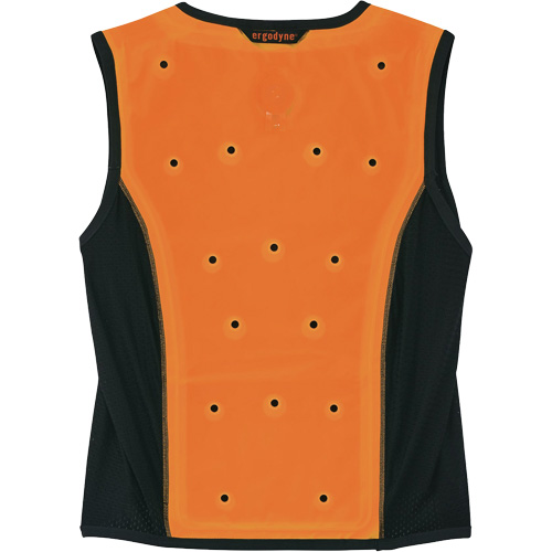 Chill-Its 6685 Dry Evaporative Cooling Vest with Zipper Closure, Medium, Orange Nassau Supply