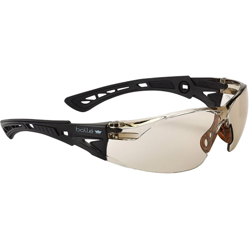 Rush+ BSSI Safety Glasses, Brown/Copper Lens, Anti-Fog/Anti-Scratch, ANSI Z87+ Nassau Supply