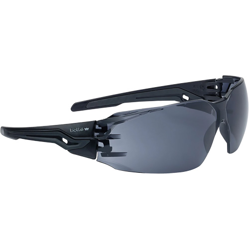 Silex+ BSSI Safety Glasses, Grey/Smoke Lens, Anti-Fog/Anti-Scratch, ANSI Z87+ Nassau Supply