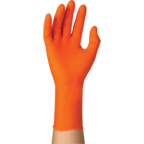 Gants jetables TOUCHNTUFF 93-800, 6,5/7, Latex/N&eacute;opr&egrave;ne/Nitrile, 23,6-mils, Sans poudre, Orange Nassau Supply