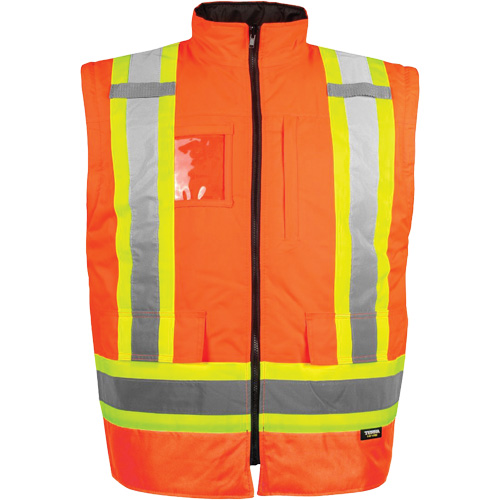 High-Visibility 7-in-1 Jacket, Polyester, High Visibility Orange, Medium Nassau Supply