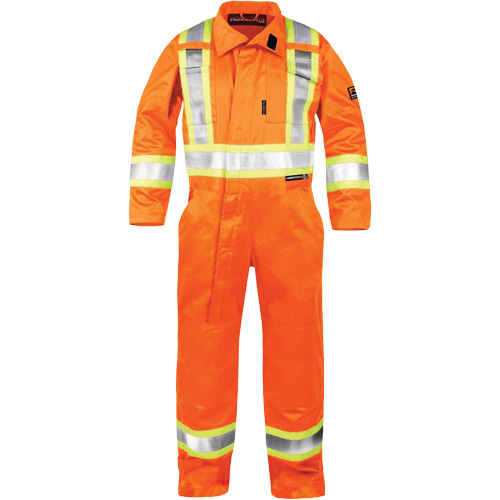 Combinaison ignifuge haute visibilit&eacute;, Taille Moyen, Orange Nassau Supply
