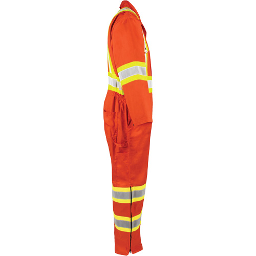Combinaison non doubl&eacute;e haute visibilit&eacute;, Grand, Orange haute visibilit&eacute; Nassau Supply