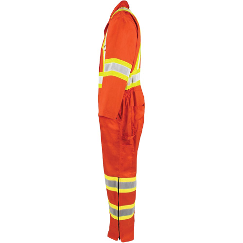 Combinaison non doubl&eacute;e haute visibilit&eacute;, Grand, Orange haute visibilit&eacute; Nassau Supply