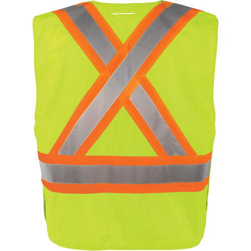 Gilet haute visibilit&eacute; &agrave; d&eacute;tachement rapide en 5 points, Orange haute visibilit&eacute;, Moyen/Petit, Polyester Nassau Supply