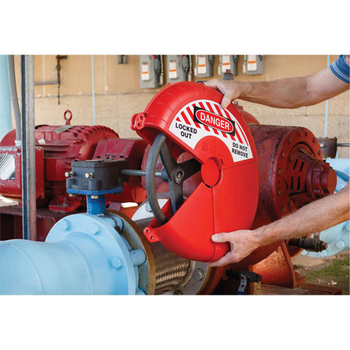 Collapsible Gate Valve Lockout Device, Wheel Type Nassau Supply