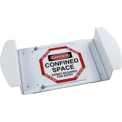 "Danger Confined Space Permit Required For Entry" Manhole Sign, 21" x 30", Polystyrene, English Nassau Supply