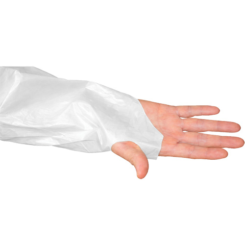 Blouse CoverMe avec passe-pouces, Taille unique, Blanc, Poly&eacute;thyl&egrave;ne Nassau Supply
