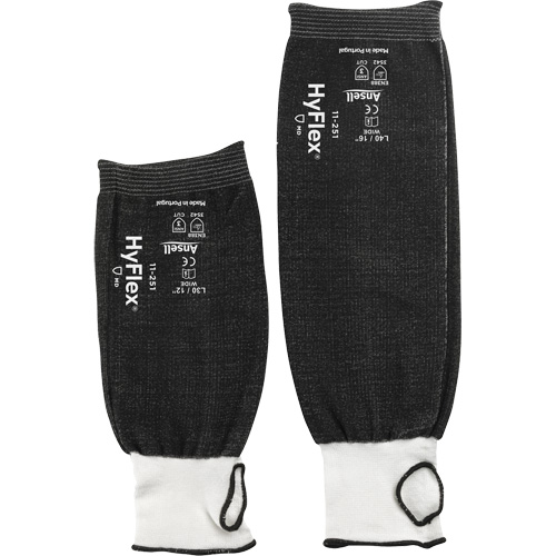 Manchon de protection large HyFlex 11-251, Intercept, 18", ASTM ANSI niveau A3, Noir Nassau Supply
