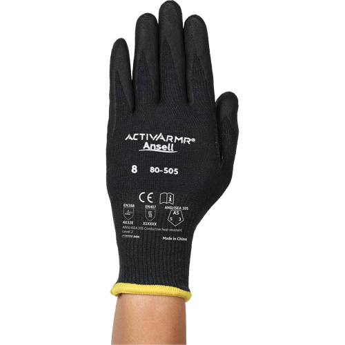 Gants r&eacute;sistants &agrave; la chaleur conductrice et &agrave; la coupe ActivArmr 80-505, Taille 11, Calibre 13, Rev&ecirc;tement Mousse de nitrile, Enveloppe en Kevlar/Intercept, ASTM ANSI niveau A5/EN 388 niveau E Nassau Supply