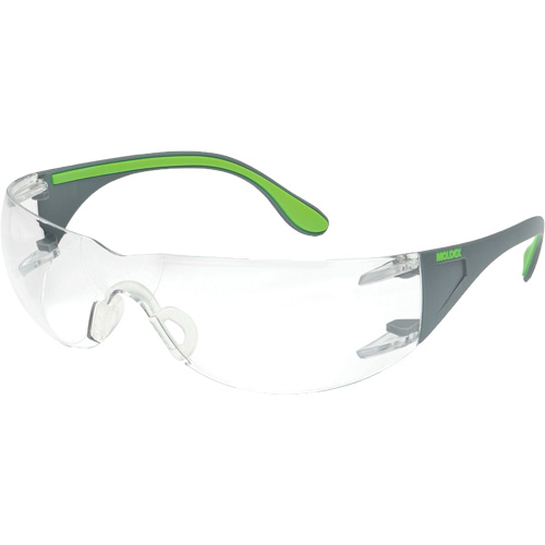 Lunettes de s&eacute;curit&eacute; gris/vert Adapt Lite, Lentille Transparent, Antibu&eacute;e/Anti-&eacute;gratignures, ANSI Z87+/R&eacute;pond ou surpasse la norme CSA Z94.3 Nassau Supply