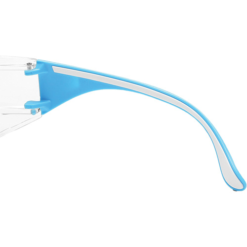 Lunettes de s&eacute;curit&eacute; bleu/blanc Adapt Lite, Lentille Transparent, Antibu&eacute;e/Anti-&eacute;gratignures, ANSI Z87+/R&eacute;pond ou surpasse la norme CSA Z94.3 Nassau Supply