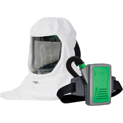 Respirateur T-Link avec casquette, tube de respiration, montage &agrave; la ceinture & APR motoris&eacute; PX5, Cagoule ample & visi&egrave;re, Pile Lithium-ion Nassau Supply