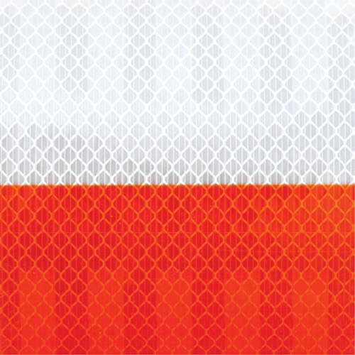 Pellicule souple pour chantiers routiers &agrave; haute intensit&eacute; 382VHIP, 5" la x 150' lo, Orange et blanc Nassau Supply