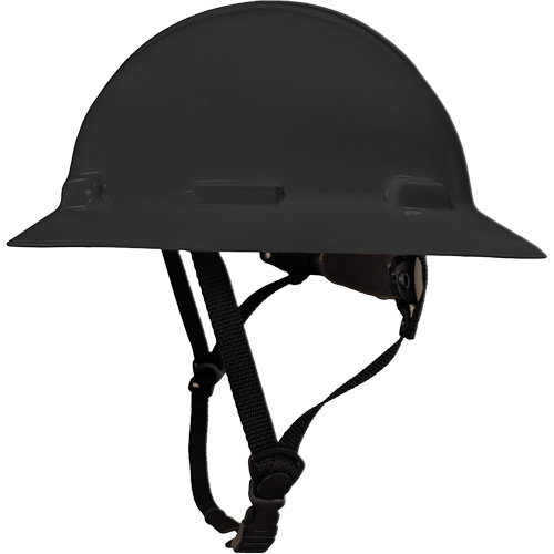 LIDGUARD&reg; Full Brim Hardhat with Chinstrap, Meets CSA Type 1, Ratchet Suspension, Vented Nassau Supply