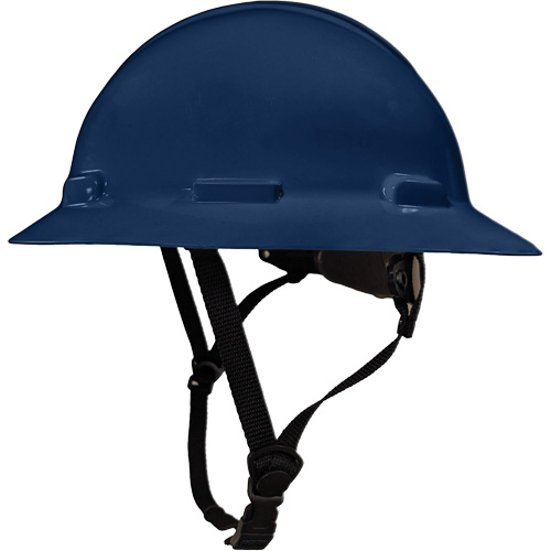 LIDGUARD&reg; Full Brim Hardhat with Chinstrap, Meets CSA Type 2, Ratchet Suspension, Vented Nassau Supply