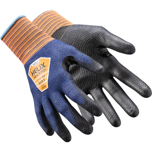 Gants de travail mince Helix 3052, 12/3T-Grand, Calibre 21, Rev&ecirc;tement Polyur&eacute;thane, ASTM ANSI niveau A4/EN 388 niveau D Nassau Supply