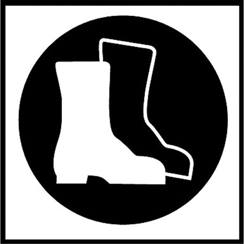 Right to Know Pictogram Labels -Boots, Vinyl, Sheet, 5/8" L x 3/4" W Nassau Supply