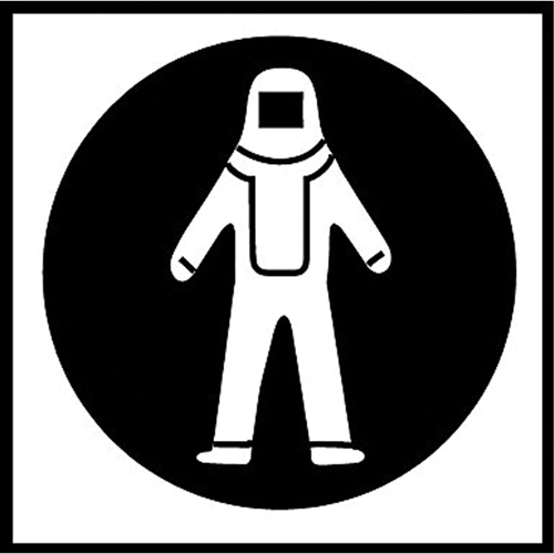 &eacute;tiquettes avec pictogramme Right to Know - Combinaison pleine protection, Vinyle, Feuille, 5/8" lo x 3/4" la Nassau Supply