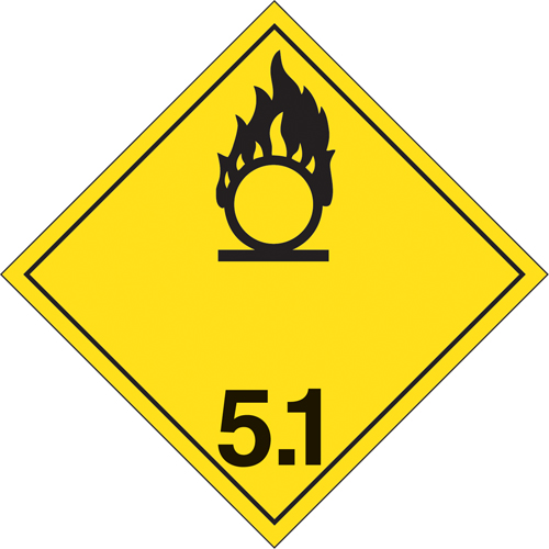 Plaque-&eacute;tiquette TMD substances oxidantes, Plastique Nassau Supply