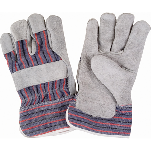 Gants d'ajusteur rugueux, Grand, Paume en Cuir de vache refendu, Doublure en Coton Nassau Supply