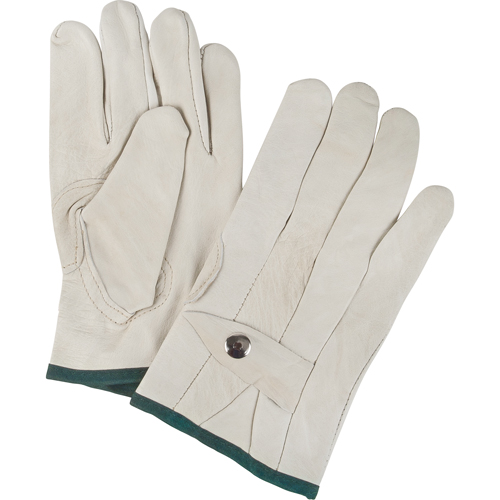 Standard-Duty Ropers Gloves, Medium, Grain Cowhide Palm Nassau Supply