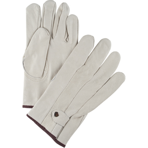 Standard-Duty Ropers Gloves, Large, Grain Cowhide Palm Nassau Supply