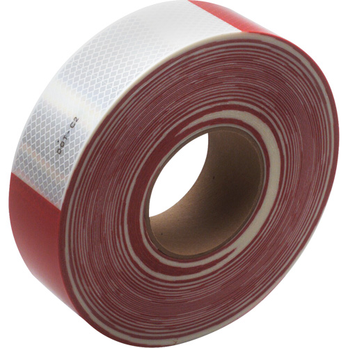 3M Scotchlite Diamond Grade Conspicuity Sheeting Series 983, 2" W x 150' L, Red & White Nassau Supply