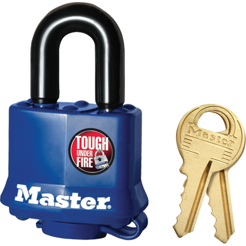 Weather-Resistant Padlock, Keyed Different, Laminated Steel, 1-9/16" Width Nassau Supply