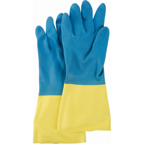 Gants deux tons NS53, Taille Moyen/8, 13" lo, N&eacute;opr&egrave;ne/Latex de caoutchouc, Doublure en Ouat&eacute;e, 28 mils Nassau Supply