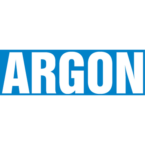 Marqueurs de tuyau "Argon", Autocollant, 2-1/2" h x 12" la, Blanc/bleu Nassau Supply