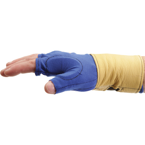 Fingerless Glove Liner with Wrist Restrainer, Size X-Small, Poly-Cotton Palm Nassau Supply