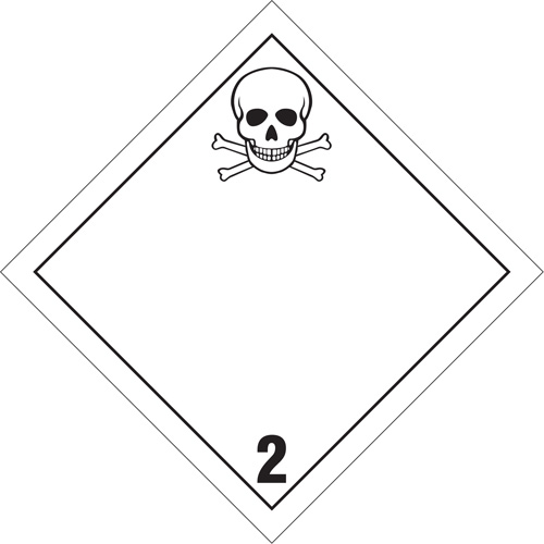 Toxic Gas TDG Placard, Plastic Nassau Supply
