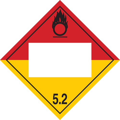 Organic Peroxide TDG Placard, Plastic Nassau Supply