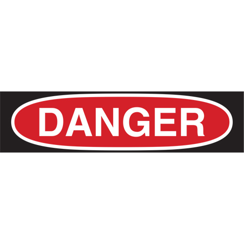 "Danger" Sign, 7" x 10", Polystyrene, English Nassau Supply