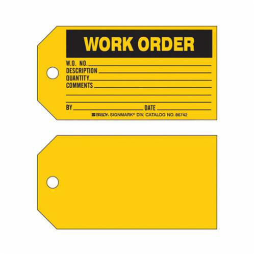 &eacute;tiquette Work Order, Papier, 5-3/4" la x 3" h, Anglais Nassau Supply