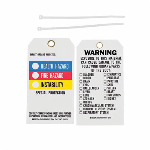 &eacute;tiquettes du droit &agrave; l'information, Polyester, 3" la x 5-3/4" h, Anglais Nassau Supply