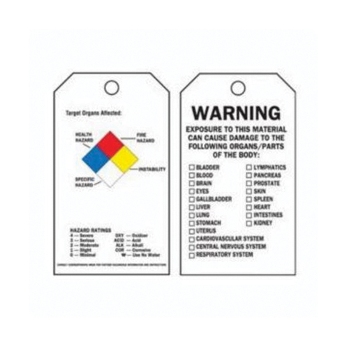 &eacute;tiquettes du droit &agrave; l'information, Polyester, 3" la x 5-3/4" h, Anglais Nassau Supply