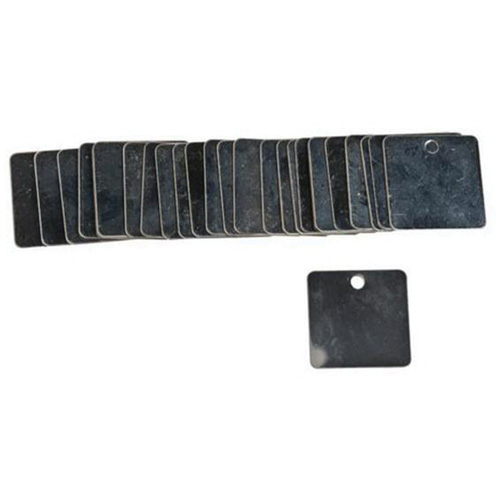 Blank Square Valve Tags, Steel, 1-1/2" W x 1-1/2" H Nassau Supply