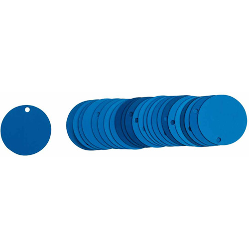 Blank Round Valve Tags, Aluminum, 2" dia Nassau Supply