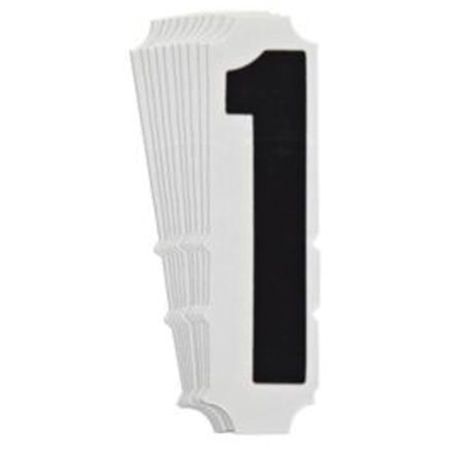 Quick-Align&reg; Individual Gothic Number and Letter Labels, 1, 4" H, Black Nassau Supply