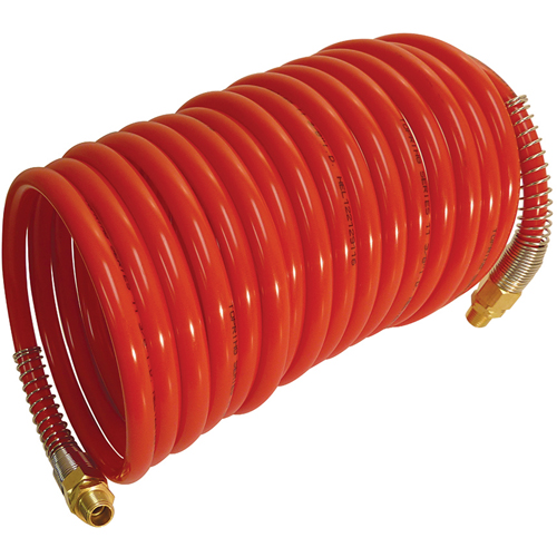 Maxpro Self-Storing Nylon Air Hoses With Fittings, Air, 3/8" ID x 50' L, Nylon, 200 PSI at 23 °C Nassau Supply