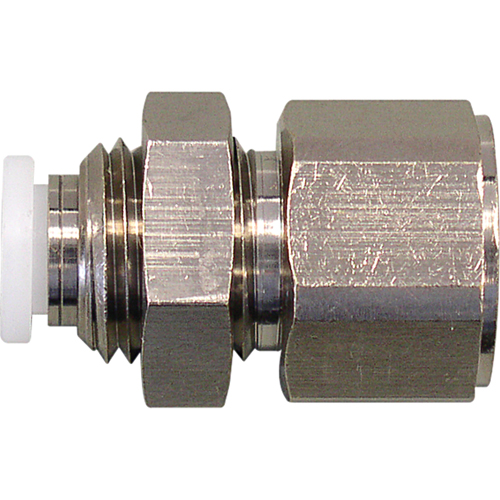 Topfit Female Threaded Bulkhead Connector Fitter, 1/4" Dia, Polymer Nassau Supply