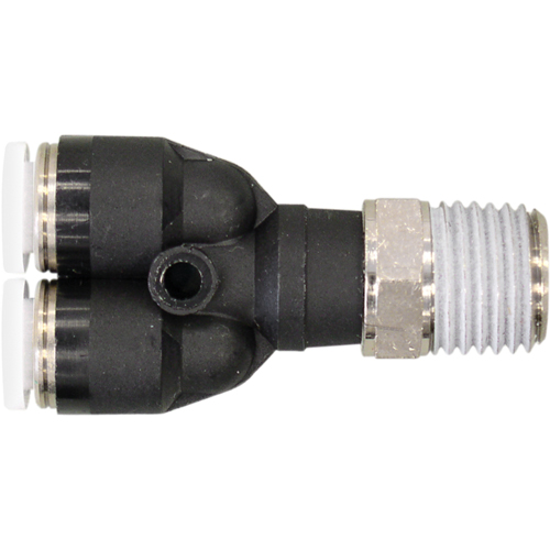 Topfit Male Threaded Y-Connector Fitting, 1/2" Dia, Polymer Nassau Supply