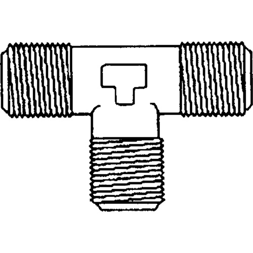 Male Pipe Tee, Brass, 1/8" Nassau Supply