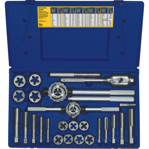 Hanson&reg; Fractional Tap & Hex Die Set, 25 Pieces Nassau Supply