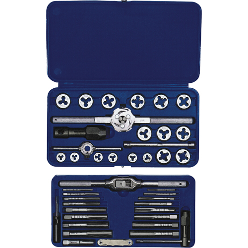 Hanson&reg; Fractional Tap & Hex Die Set, 41 Pieces Nassau Supply